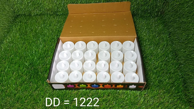 LED Tealight Candles – White 24 Pcs for Diwali Decor | Indo Glow - Image 2